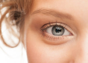 Close up of a woman's eye after LASIK