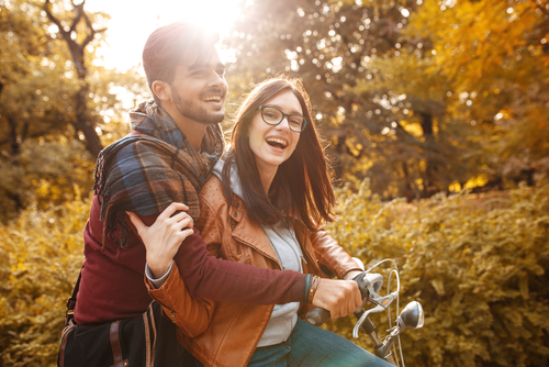 Young couple celebrating after LASIK