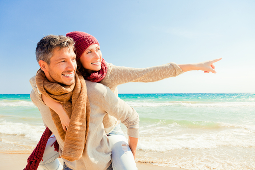 Young couple smiling after LASIK