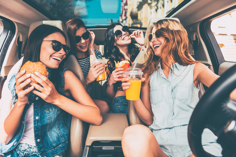 Young women celebrating after LASIK