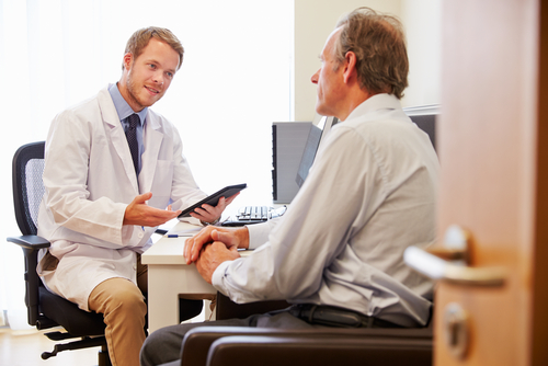 eye doctor with patient
